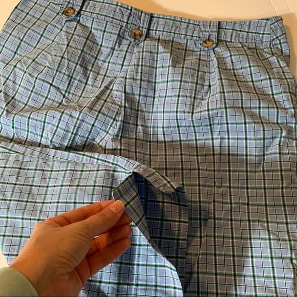 White Stag blue plaid stretch capris pants size 12 - Picture 6 of 10